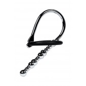 Серебристый уретральный плаг-бусины TOYFA Metal с мягким фиксириющим кольцом - ToyFa - купить с доставкой в Тольятти