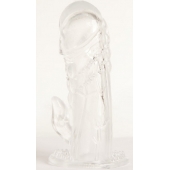 Прозрачная гелевая насадка с клиторальным отростком - 13 см. - Toyfa Basic - в Тольятти купить с доставкой