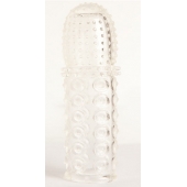 Прозрачная закрытая гелевая насадка - 13,5 см. - Toyfa Basic - в Тольятти купить с доставкой