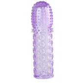 Насадка гелевая фиолетовая с точками, шипами и наплывами - 13,5 см. - Toyfa Basic - в Тольятти купить с доставкой