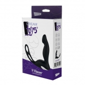 Черный вибромассажер простаты P-PLEASER W ERECTION ENHANCE - Dream Toys - в Тольятти купить с доставкой