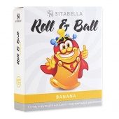 Стимулирующий презерватив-насадка Roll   Ball Banana - Sitabella - купить с доставкой в Тольятти