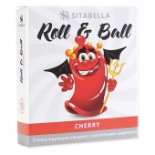 Стимулирующий презерватив-насадка Roll   Ball Cherry - Sitabella - купить с доставкой в Тольятти