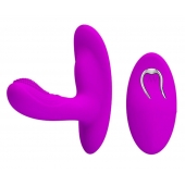 Лиловый вибромассажёр с движущимися шариками Magic Finger - Baile