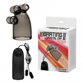 Дымчатая насадка-мастурбатор с вибрацией Vibrating Crystal Cap II - Baile - в Тольятти купить с доставкой