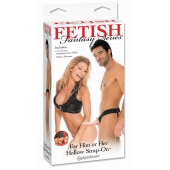 Полый страпон унисекс телесного цвета For Him or Her ​Hollow Strap-On - 15 см. - Pipedream - купить с доставкой в Тольятти