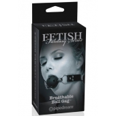 Черный кляп с дырочками Breathable Ball Gag - Pipedream - купить с доставкой в Тольятти