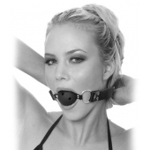 Черный кляп с дырочками Breathable Ball Gag - Pipedream - купить с доставкой в Тольятти