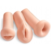 Комплект из 3 мастурбаторов All 3 Holes: вагина, анус, ротик - Pipedream - в Тольятти купить с доставкой