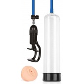 Прозрачная вакуумная помпа Sex Expert с насадкой-вагиной - Sex Expert - в Тольятти купить с доставкой