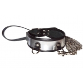 Стильный ошейник с металлическим блеском и поводком - Sitabella - купить с доставкой в Тольятти