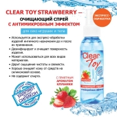 Очищающий спрей для игрушек CLEAR TOY Strawberry - 100 мл. - Биоритм - купить с доставкой в Тольятти