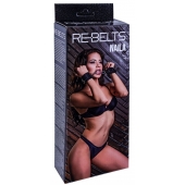 Черные кожаные наручники Naila - Rebelts - купить с доставкой в Тольятти