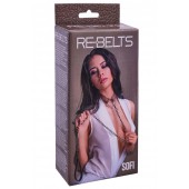 Коричневый поводок и чокер с кольцом Sofi - Rebelts - купить с доставкой в Тольятти