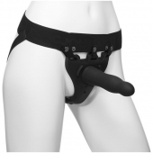 Черный полый вибрострапон Body Extensions BE Aroused - 17,78 см. - Doc Johnson - купить с доставкой в Тольятти
