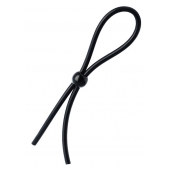 Черное лассо на пенис с одной бусиной - A-toys - в Тольятти купить с доставкой