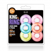 Набор из 6 эрекционных колец King of the Ring - Blush Novelties - в Тольятти купить с доставкой