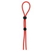 Красное лассо на пенис с двумя бусинами STRETCHY LASSO CAGE - Dream Toys - в Тольятти купить с доставкой