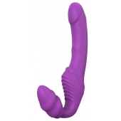 Фиолетовый безремневой вибрострапон DOUBLE DIPPER - Dream Toys - купить с доставкой в Тольятти