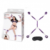 Фиолетовый набор фиксаций на кровати Classic Bedspreader - Lux Fetish - купить с доставкой в Тольятти