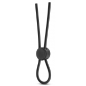 Черное силиконовое лассо на пенис SILICONE LOOP COCK RING - Blush Novelties - в Тольятти купить с доставкой