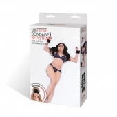 Чёрные манжеты для фиксации на кровати Bondage Bed Strap - Lux Fetish - купить с доставкой в Тольятти