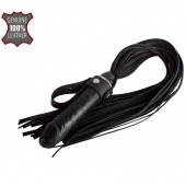 Черная плеть  Ковбой  с ручкой-фаллосом - 55 см. - Sitabella - купить с доставкой в Тольятти