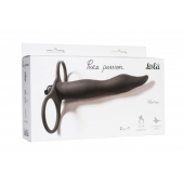 Черная вибронасадка для двойного проникновения Flirtini - 15,9 см. - Lola Games - купить с доставкой в Тольятти