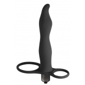 Черная вибронасадка для двойного проникновения Flirtini - 15,9 см. - Lola Games - купить с доставкой в Тольятти