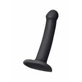 Черный фаллос на присоске Silicone Bendable Dildo S - 17 см. - Strap-on-me - купить с доставкой в Тольятти
