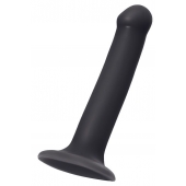 Черный фаллос на присоске Silicone Bendable Dildo M - 18 см. - Strap-on-me - купить с доставкой в Тольятти