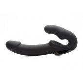 Черный безремневой страпон Urge Silicone Strap On с пультом ДУ - 24 см. - XR Brands - купить с доставкой в Тольятти