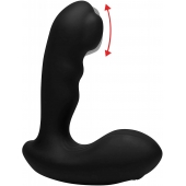 Черный стимулятор простаты Alpha-Pro 7X P-Milker Silicone Prostate Stimulator with Milking Bead - XR Brands - в Тольятти купить с доставкой