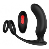 Черный массажер простаты REMOTE P-PLEASER - Dream Toys - в Тольятти купить с доставкой