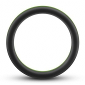 Черно-зеленое эрекционное кольцо Silicone Go Pro Cock Ring - Blush Novelties - в Тольятти купить с доставкой