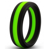Черно-зеленое эрекционное кольцо Silicone Go Pro Cock Ring - Blush Novelties - в Тольятти купить с доставкой