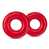Набор из 2 красных эрекционных колец DONUT RINGS OVERSIZED - Blush Novelties - в Тольятти купить с доставкой