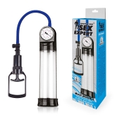 Прозрачная вакуумная помпа Sex Expert с манометром - Sex Expert - в Тольятти купить с доставкой