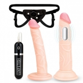 Регулируемые трусики с 2 насадками - 16 и 15 см. - Lux Fetish - купить с доставкой в Тольятти