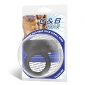 Черное двойное силиконовое кольцо С B GEAR - BlueLine - в Тольятти купить с доставкой