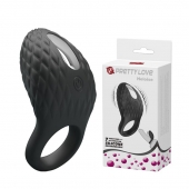 Черное эрекционное виброкольцо с рельефным дизайном Heloise - Baile - в Тольятти купить с доставкой