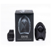 Темно-серый инновационный мужской осциллятор PULSE SOLO LUX с пультом ДУ - Hot Octopuss - в Тольятти купить с доставкой