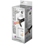 Пояс-трусики с насадкой Glamour Silver - 15,5 см. - LOVETOY (А-Полимер) - купить с доставкой в Тольятти