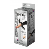 Пояс-трусики с насадкой Glamour - 17 см. - LOVETOY (А-Полимер) - купить с доставкой в Тольятти