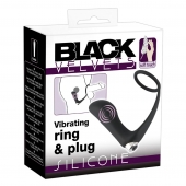 Черное эрекционное кольцо с анальной вибропробкой Vibrating Ring   Plug - Orion - в Тольятти купить с доставкой