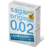 Ультратонкие презервативы Sagami Original 0.02 Extra Lub с увеличенным количеством смазки - 3 шт. - Sagami - купить с доставкой в Тольятти