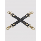 Черный фиксатор для манжет Bound to You Faux Leather Hogtie - Fifty Shades of Grey - купить с доставкой в Тольятти