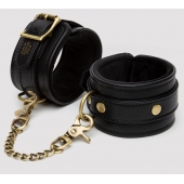 Черные оковы на ноги Bound to You Faux Leather Ankle Cuffs - Fifty Shades of Grey - купить с доставкой в Тольятти