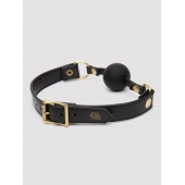 Черный кляп-шар Bound to You Faux Leather Ball Gag - Fifty Shades of Grey - купить с доставкой в Тольятти