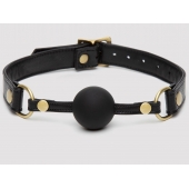 Черный кляп-шар Bound to You Faux Leather Ball Gag - Fifty Shades of Grey - купить с доставкой в Тольятти